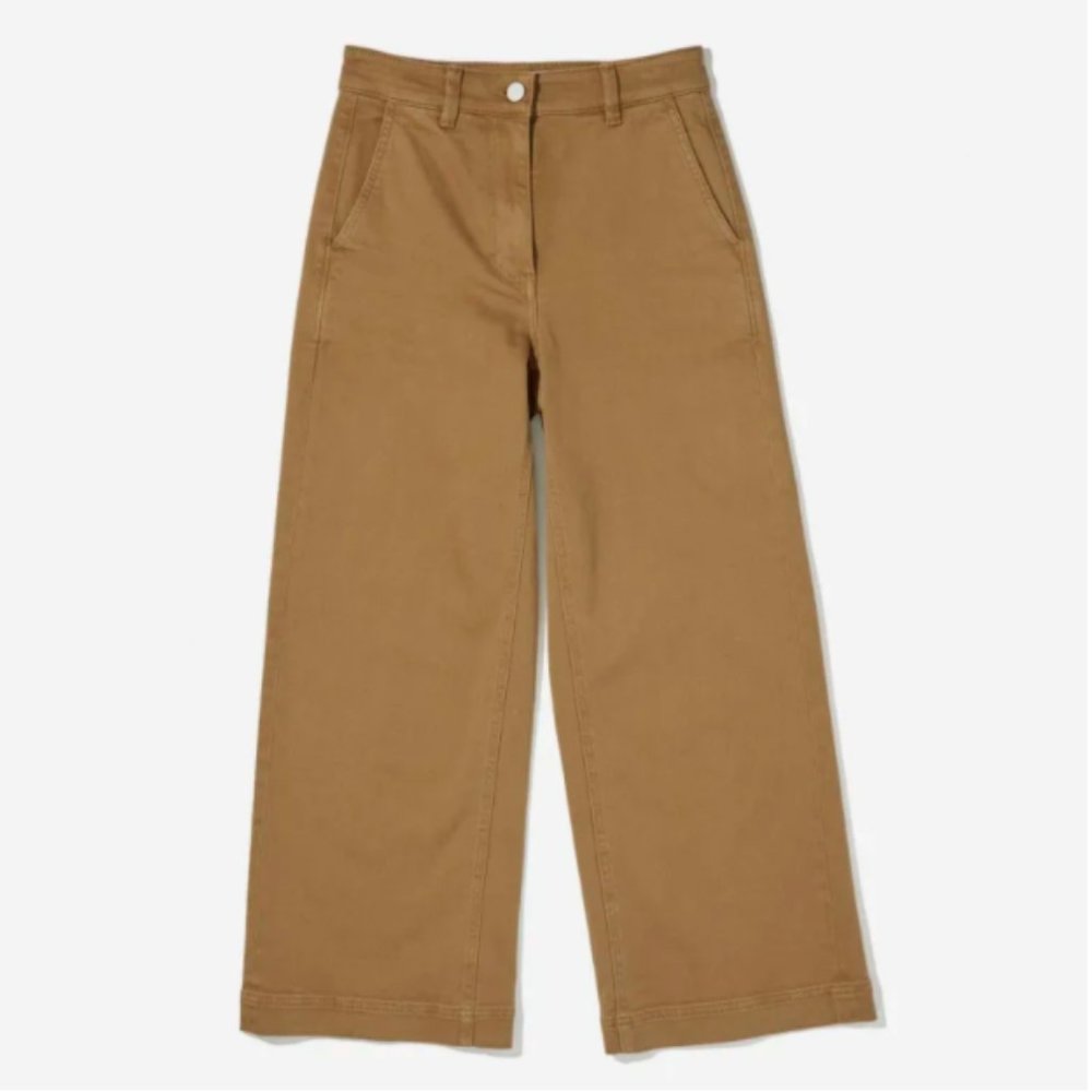 Everlane wide leg crop in ochre
